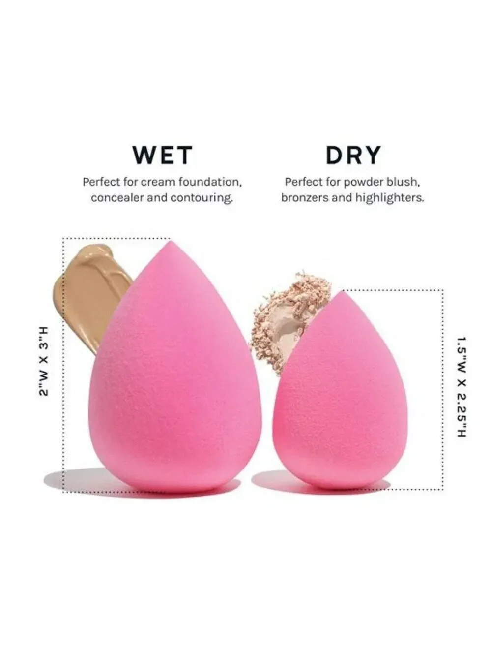 AOA Makeup Sponge Set Wonder Blender Latex Free Soft Beauty Blender Set of 6